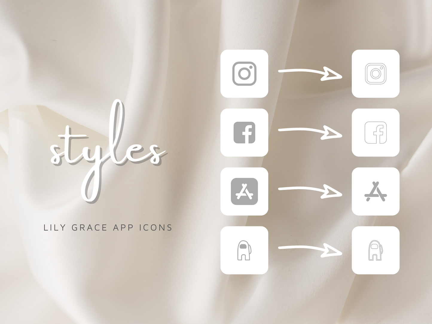 3,000+ Soft White App Icons