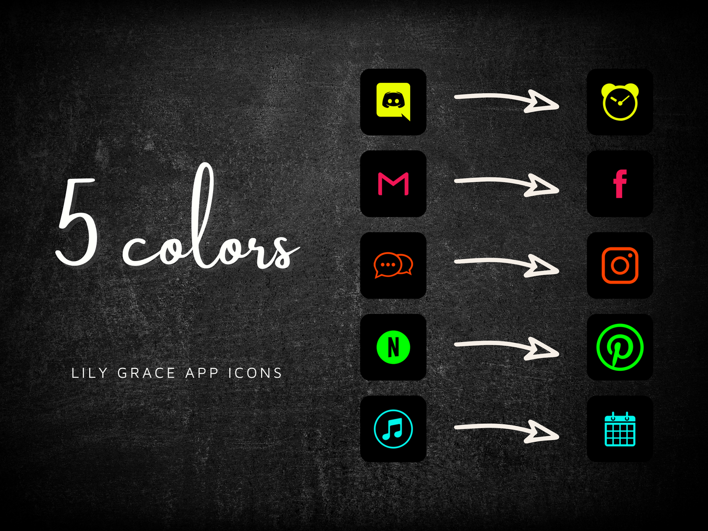 2,000+ Neon App Icons
