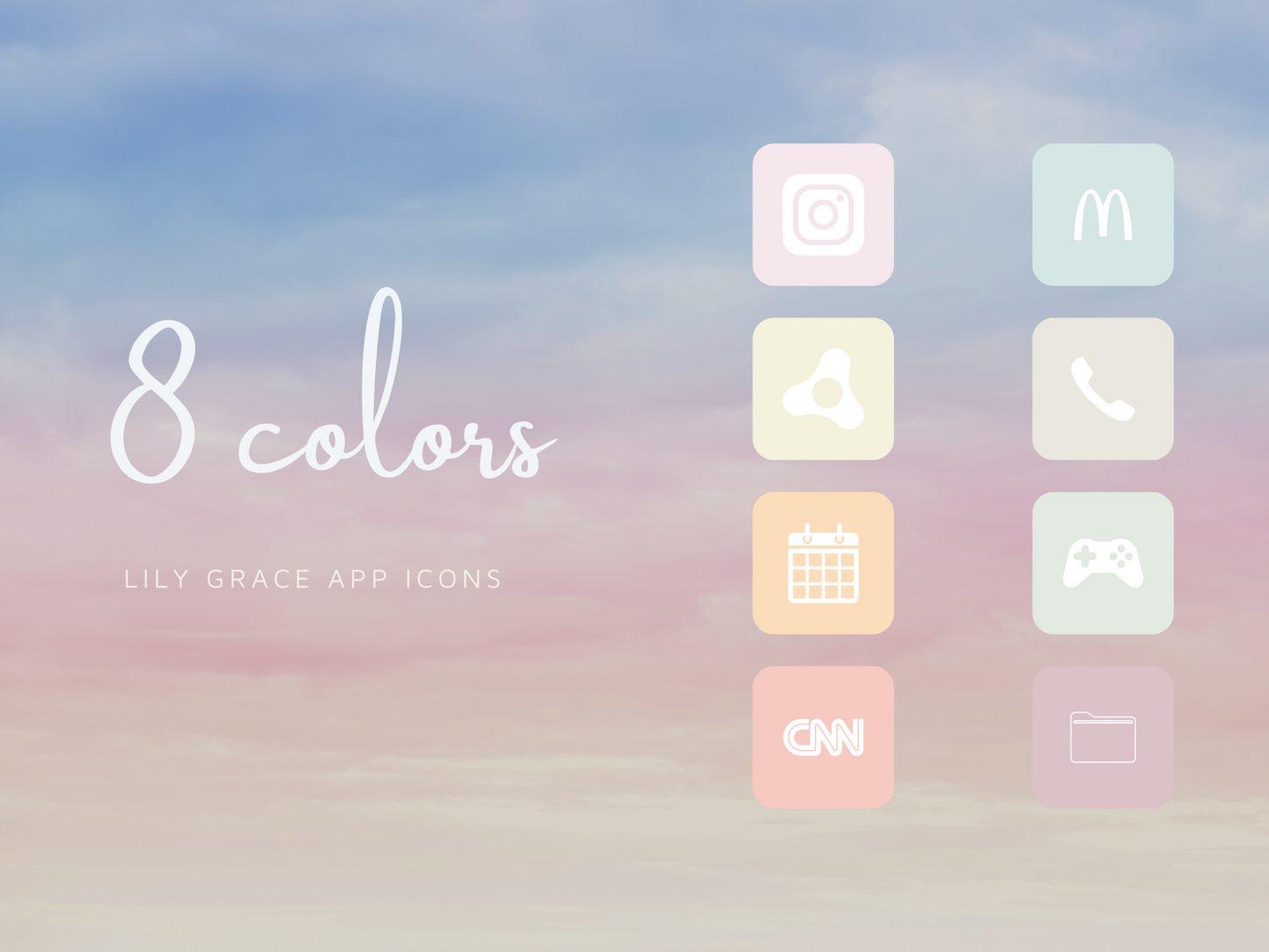 40,000+ Light Pastels App Icons