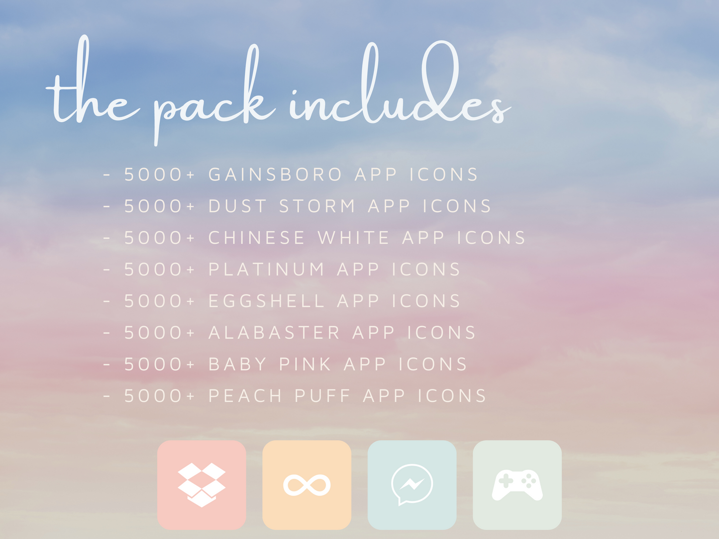 40,000+ Light Pastels App Icons