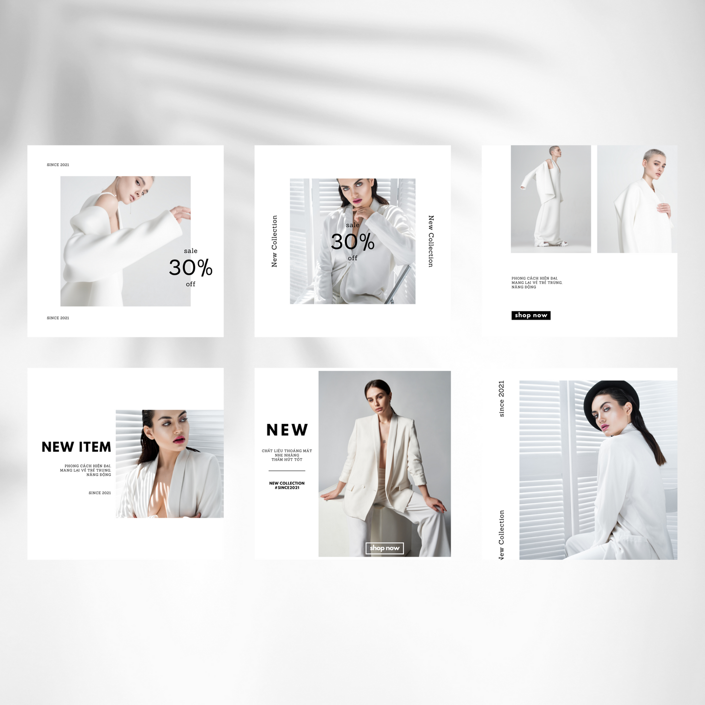 30+ Modern White Instagram Post Templates