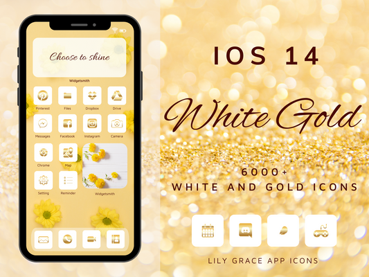 6000+ White Gold App Icons