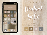 13,000 Neutral Boho App Icons