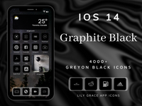 4,000+ Graphite Black App Icons