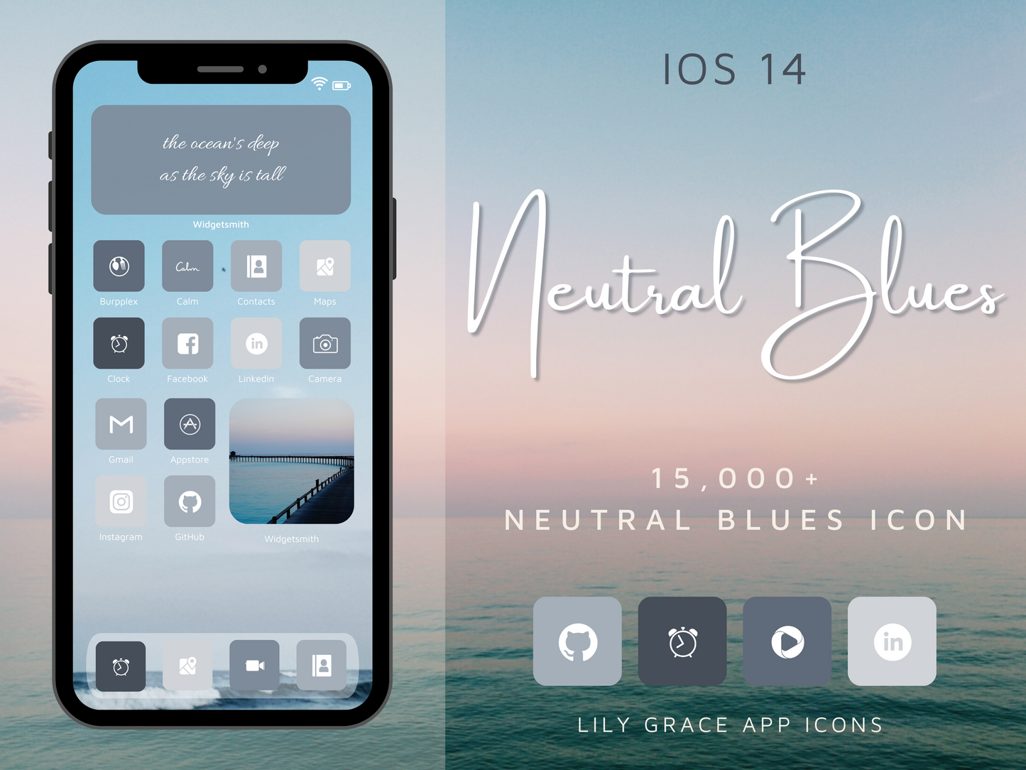 15,000 Neutral Blues App Icons