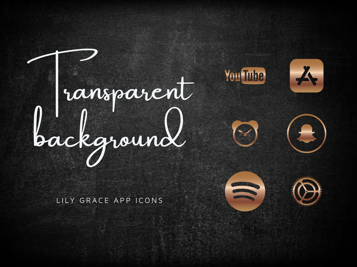 360+ Bronze Transparent App Icons
