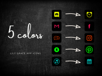 2,000+ Neon App Icons