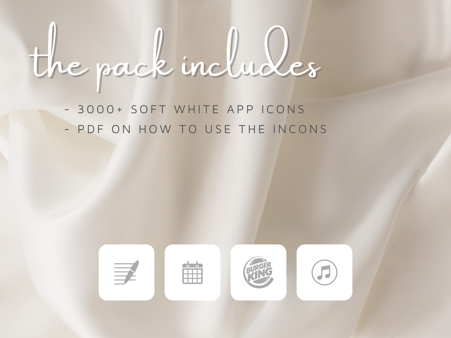 3,000+ Soft White App Icons