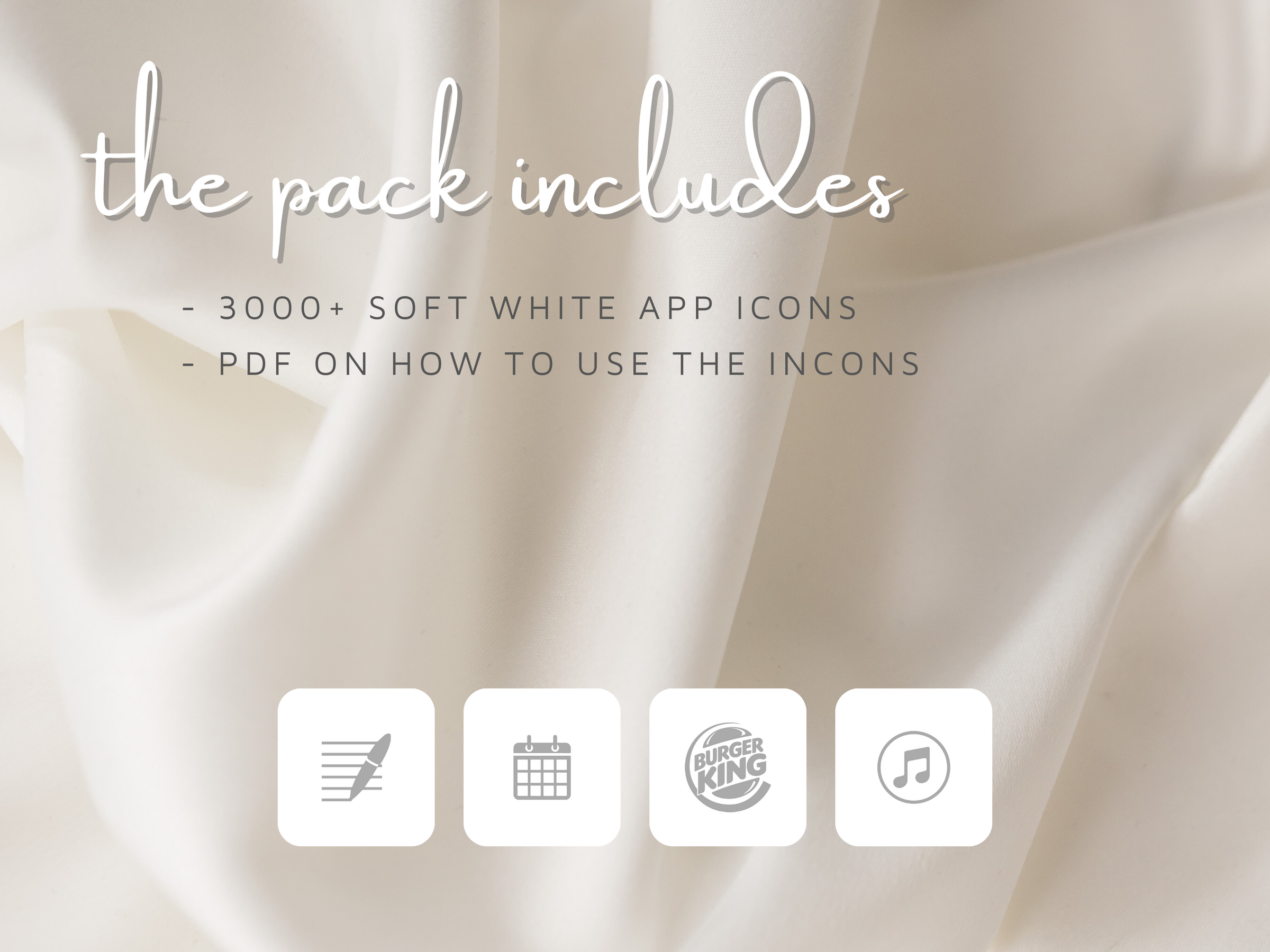 3,000+ Soft White App Icons