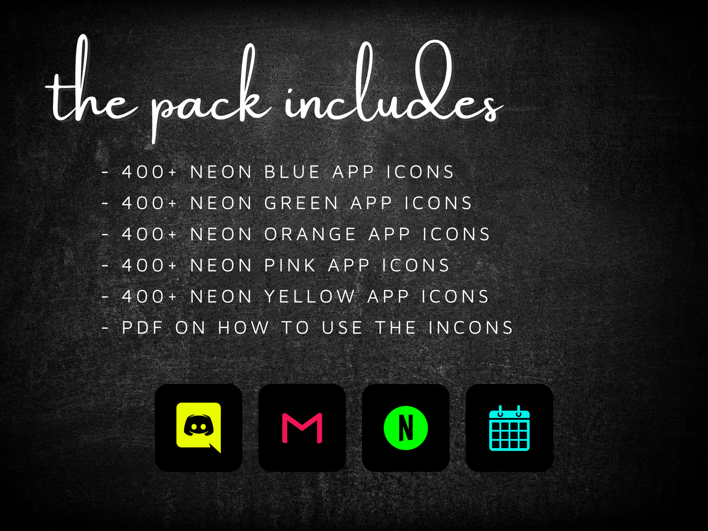 2,000+ Neon App Icons