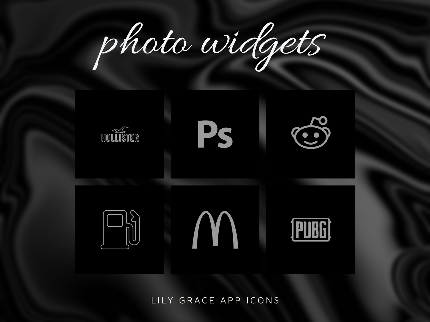 4,000+ Graphite Black App Icons