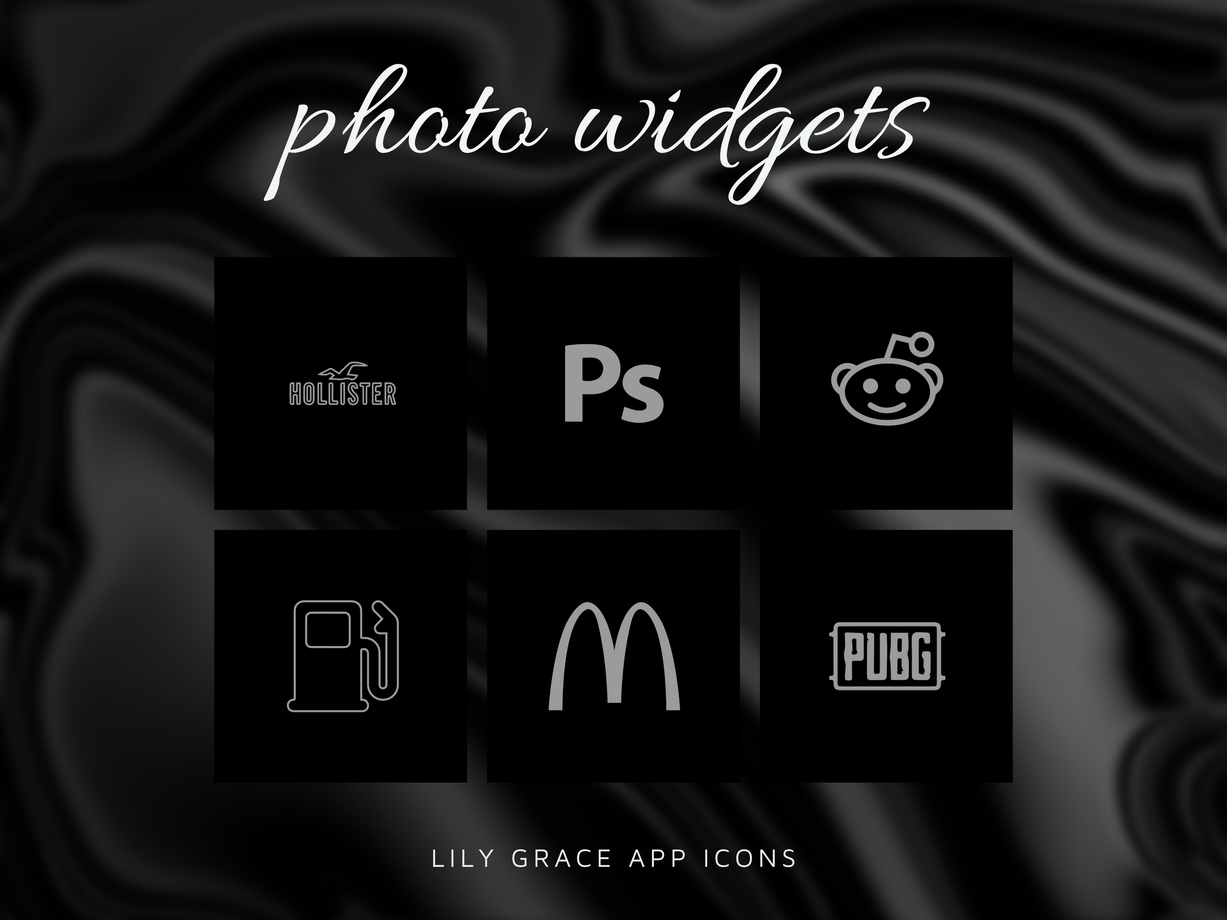 4,000+ Graphite Black App Icons