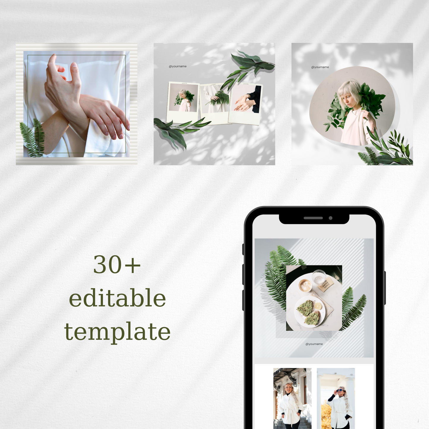 30+ White Tropical Instagram Post Templates